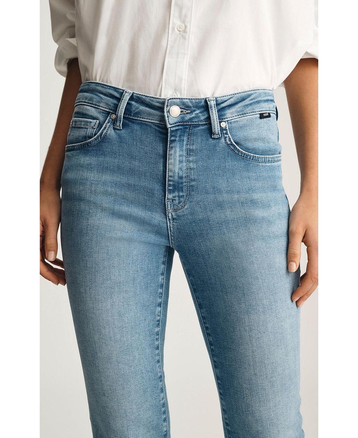 Mavi Jeans Women's Sydney High Rise Flare Flare In Mid Blue Feather Blue view 6 — MAYCSS fashion products