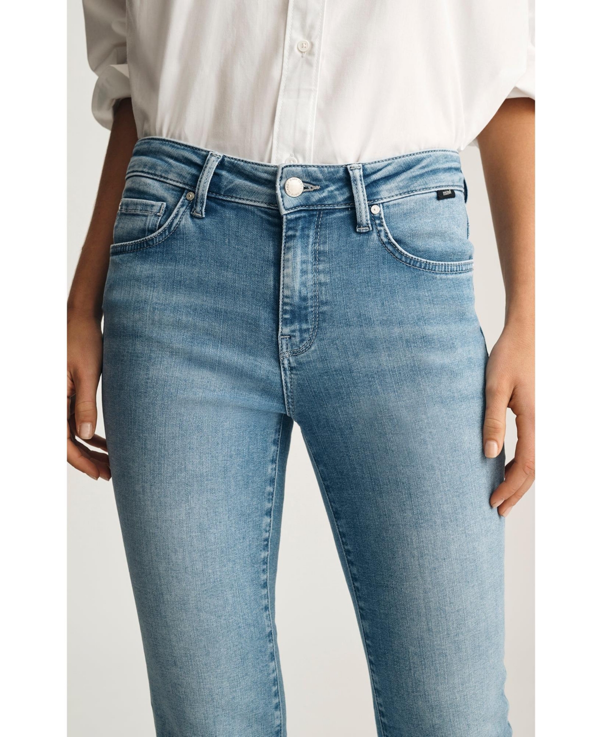 Mavi Jeans Women's Sydney High Rise Flare Mid Blue Feather