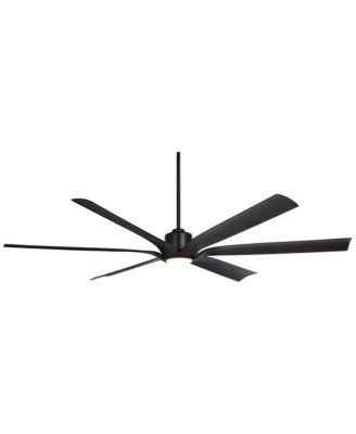 Casa Vieja - 72 inch Lomar Damp LED Ceiling Fan with Remote Black