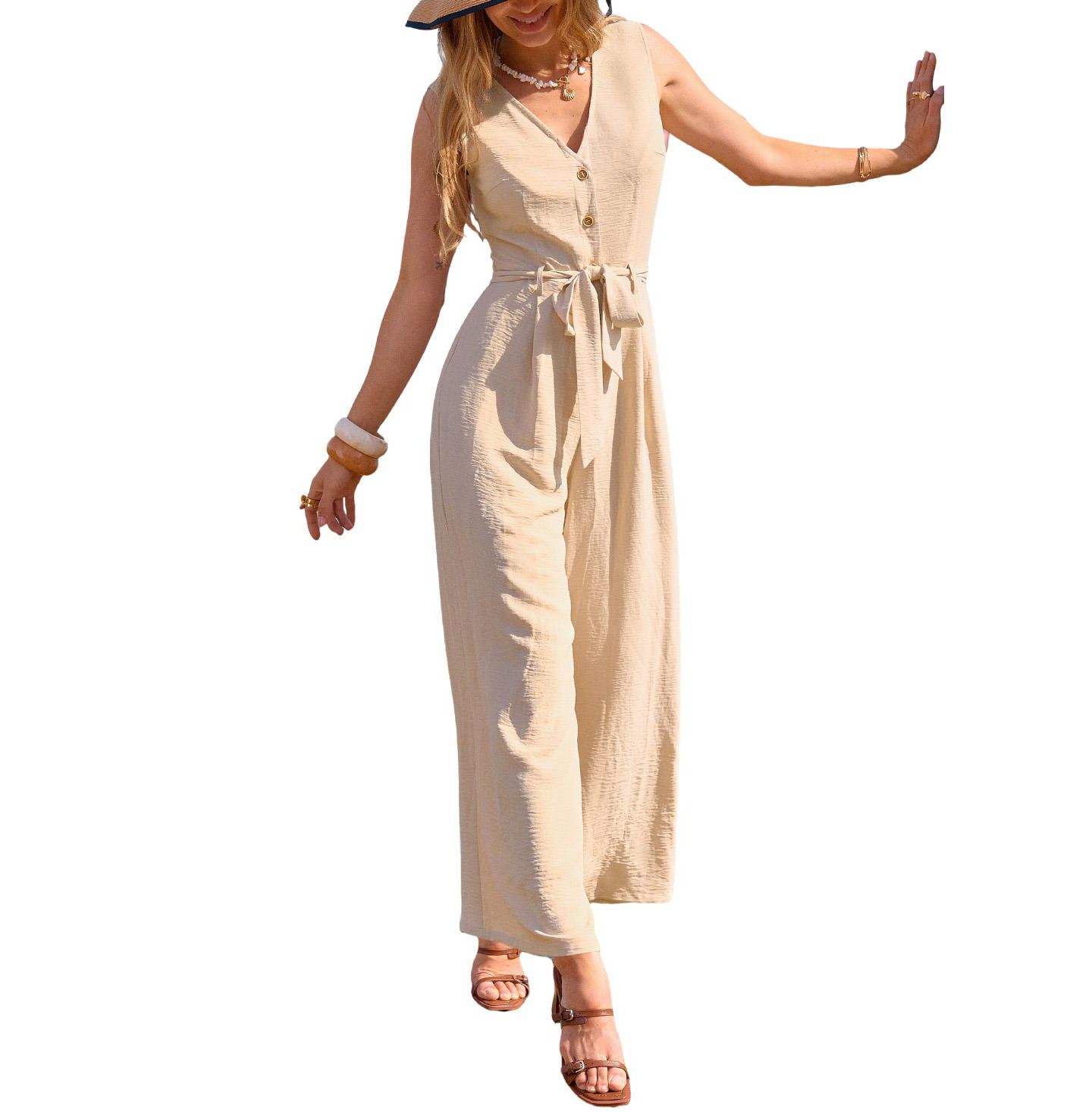 Женский комбинезон Cupshe Sand Dunes Sand Jumpsuit, цвет: Белый — фото 2