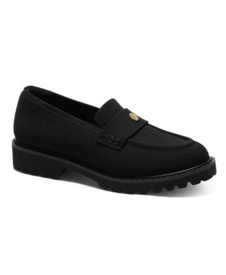 Women's Francesca Round-Toe Platform Chunky Heel Loafers