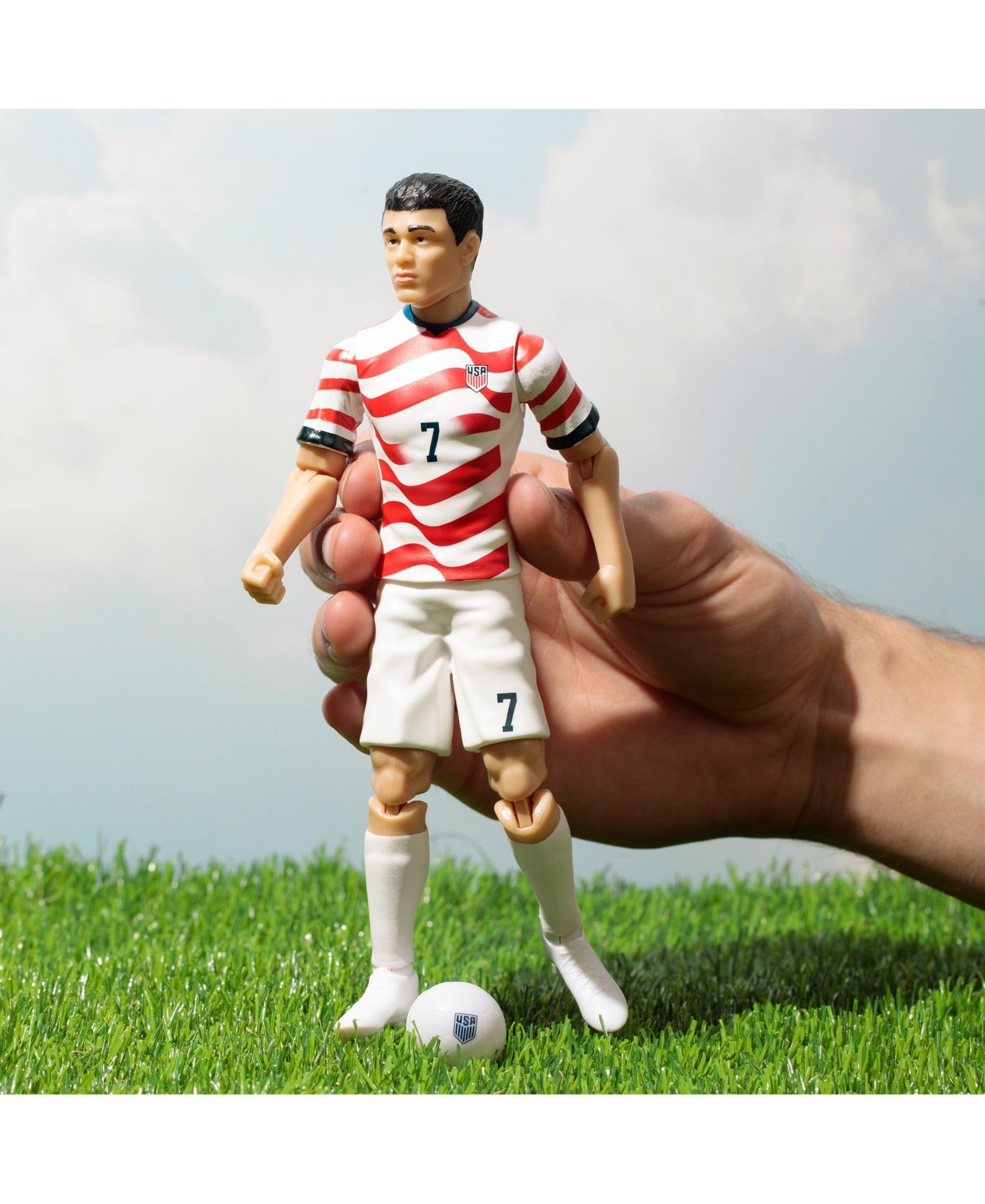 Детская фигурка Banbo Toys Sockers 2026 Usmnt Gio Reyna 8" Collectible Soccer Action Figure, цвет: Разноцветный — фото 2