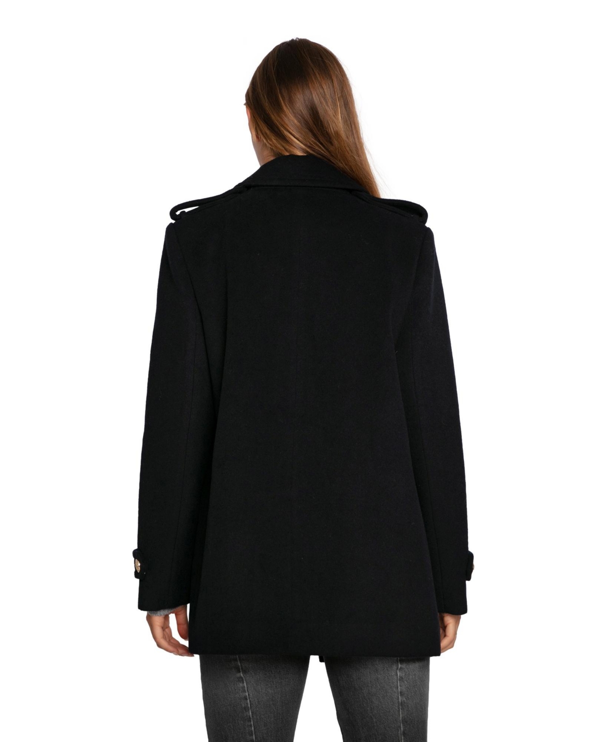 belle & bloom Women's Harbour Military Wool Blend Pea Coat