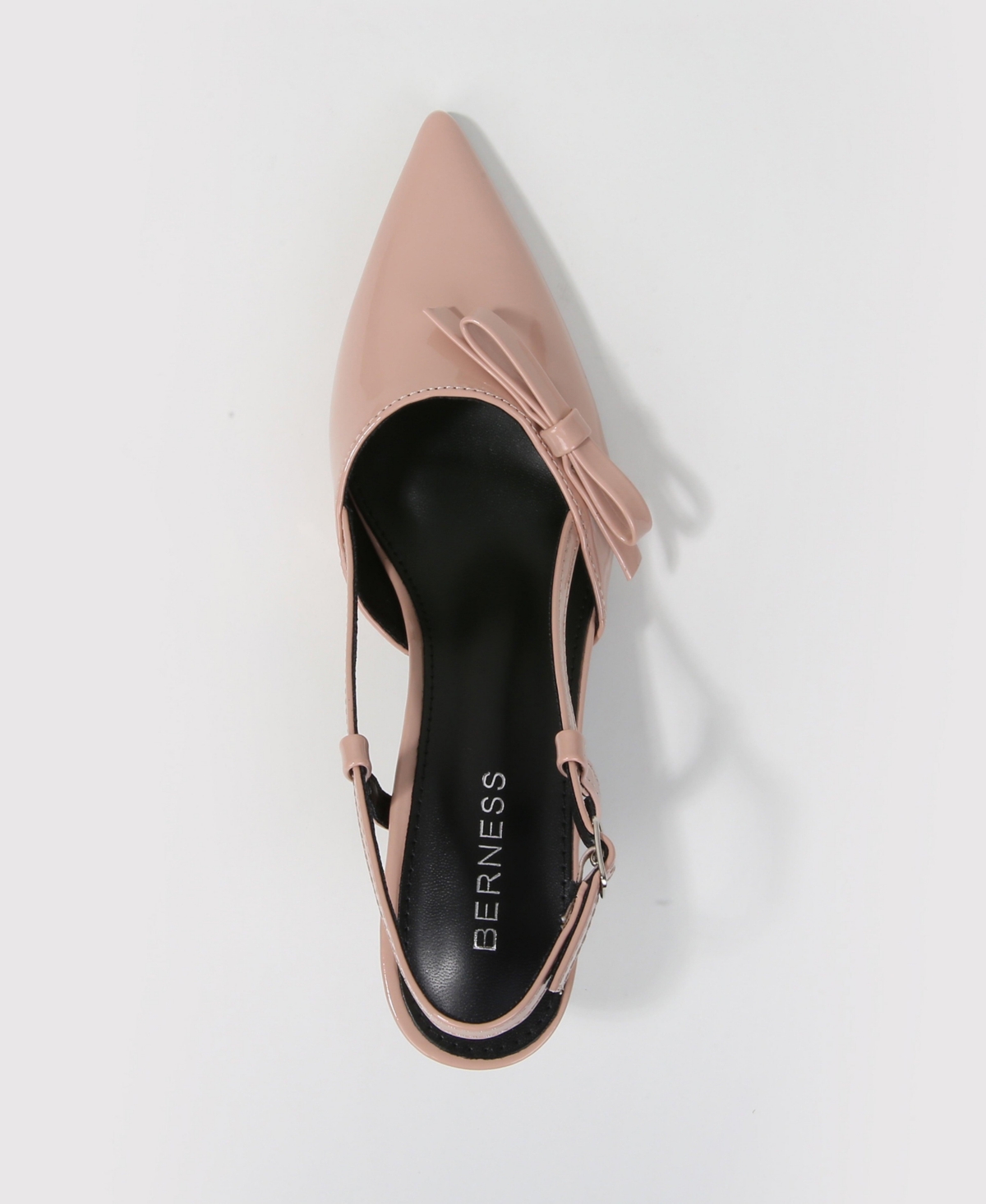 Berness Women's Cornelia Bow Accented Patent Slingback Heels