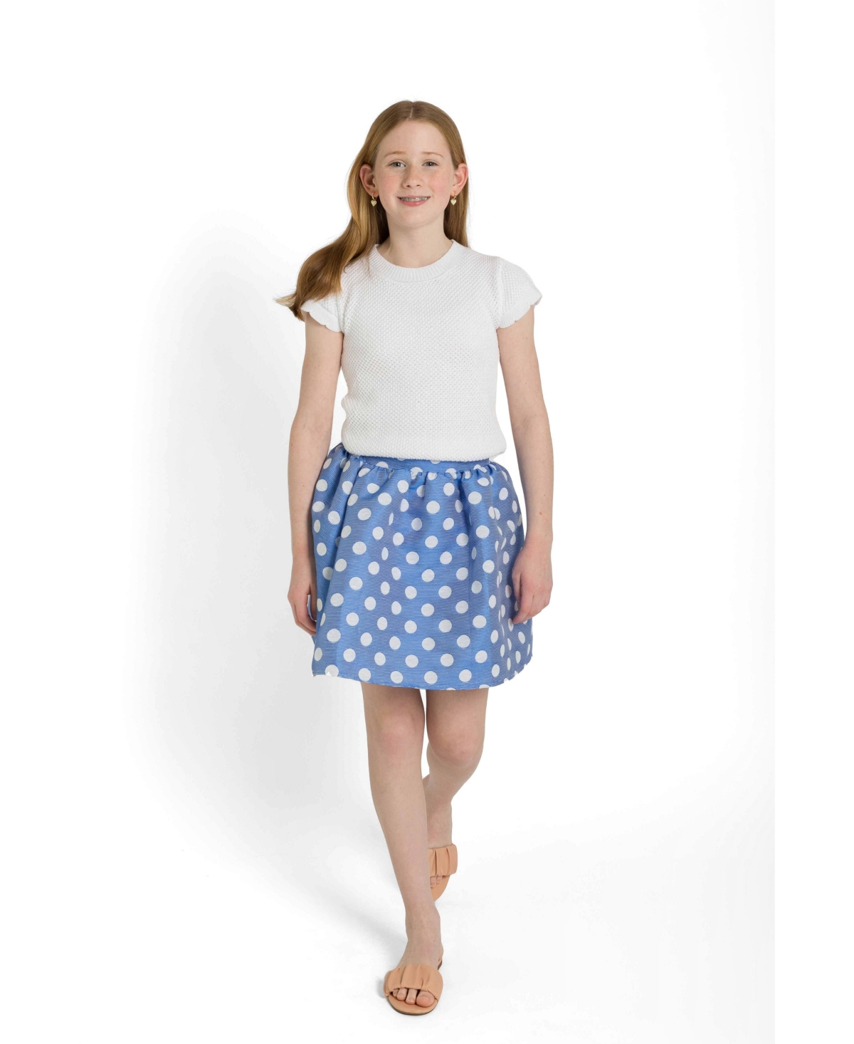 Florence Eiseman Big Girls Ottoman Stripe Dot Skirt