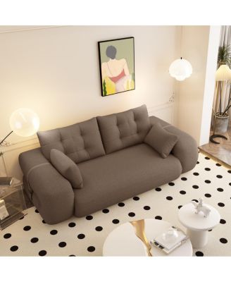 78.7'' Teddy 2-Seat 3-in-1 Sleeper Sofa, Foldable Foam Sofa Bed