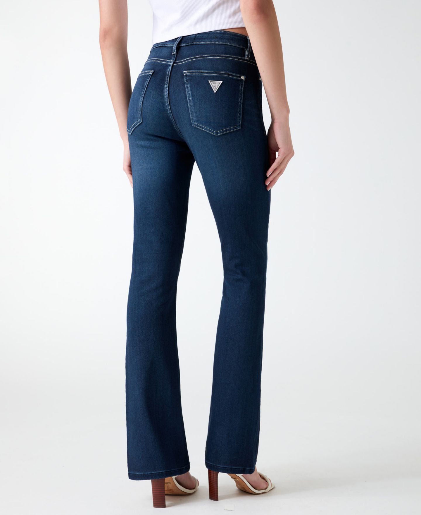 Женские джинсы GUESS Flare-Leg Denim Jeans, цвет: Синий — фото 4