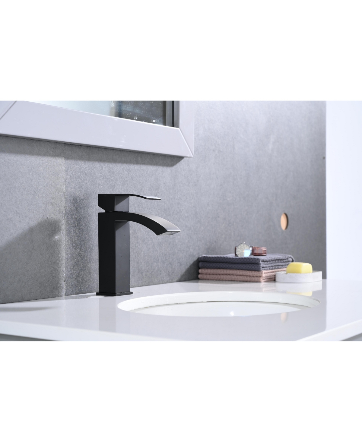 Phying Single Handle Waterfall Bathroom Vanity Sink Faucet