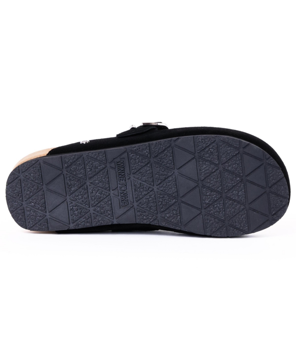 Minnetonka Women's Rhinestone Suede Adjustable Buckle Clogs