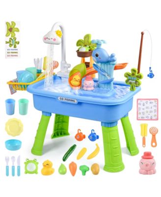 Water Table Sensory Electric Pump Kitchen Fishing Playset