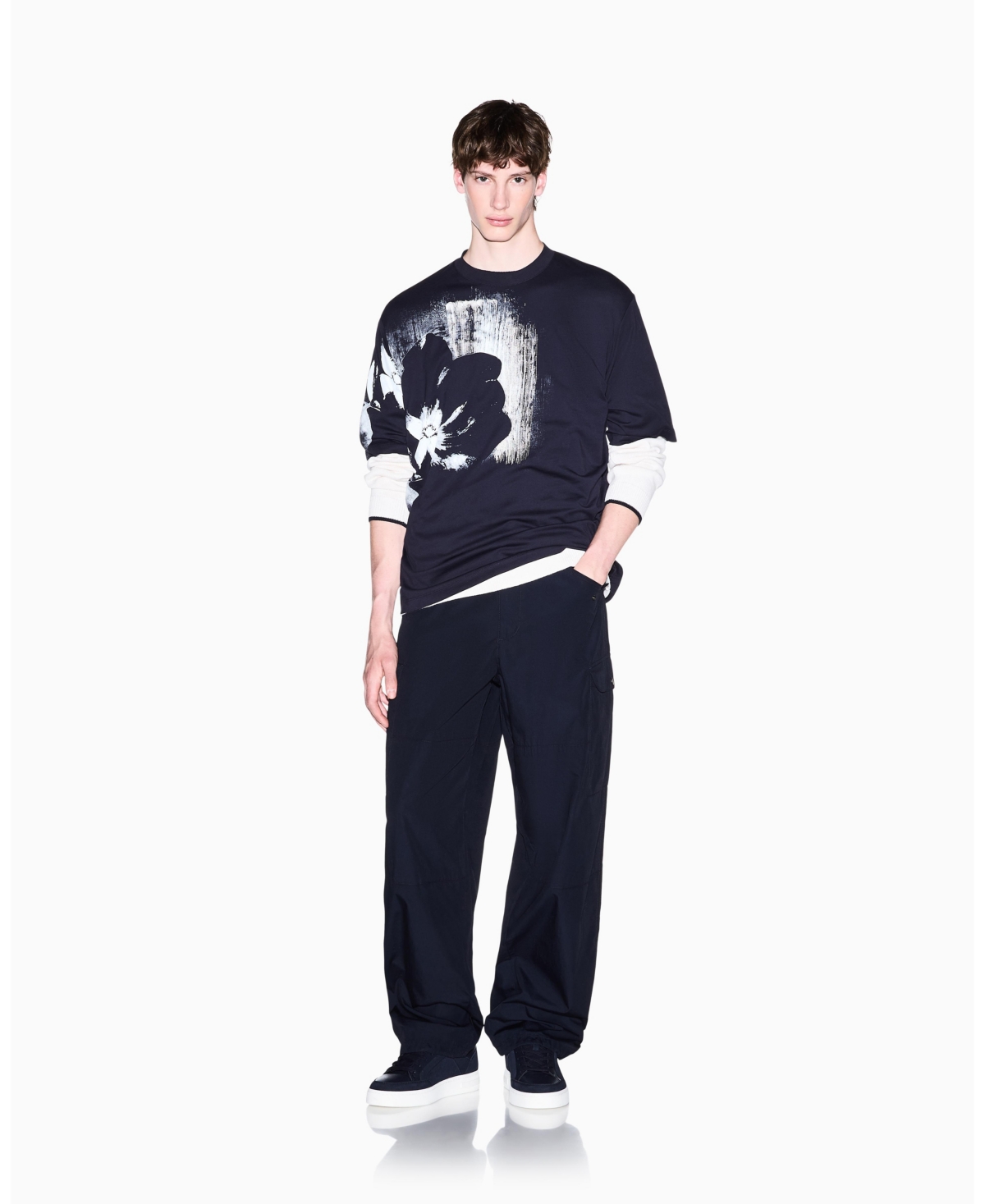 A|X Armani Exchange Men's Exposed Flower T-Shirt