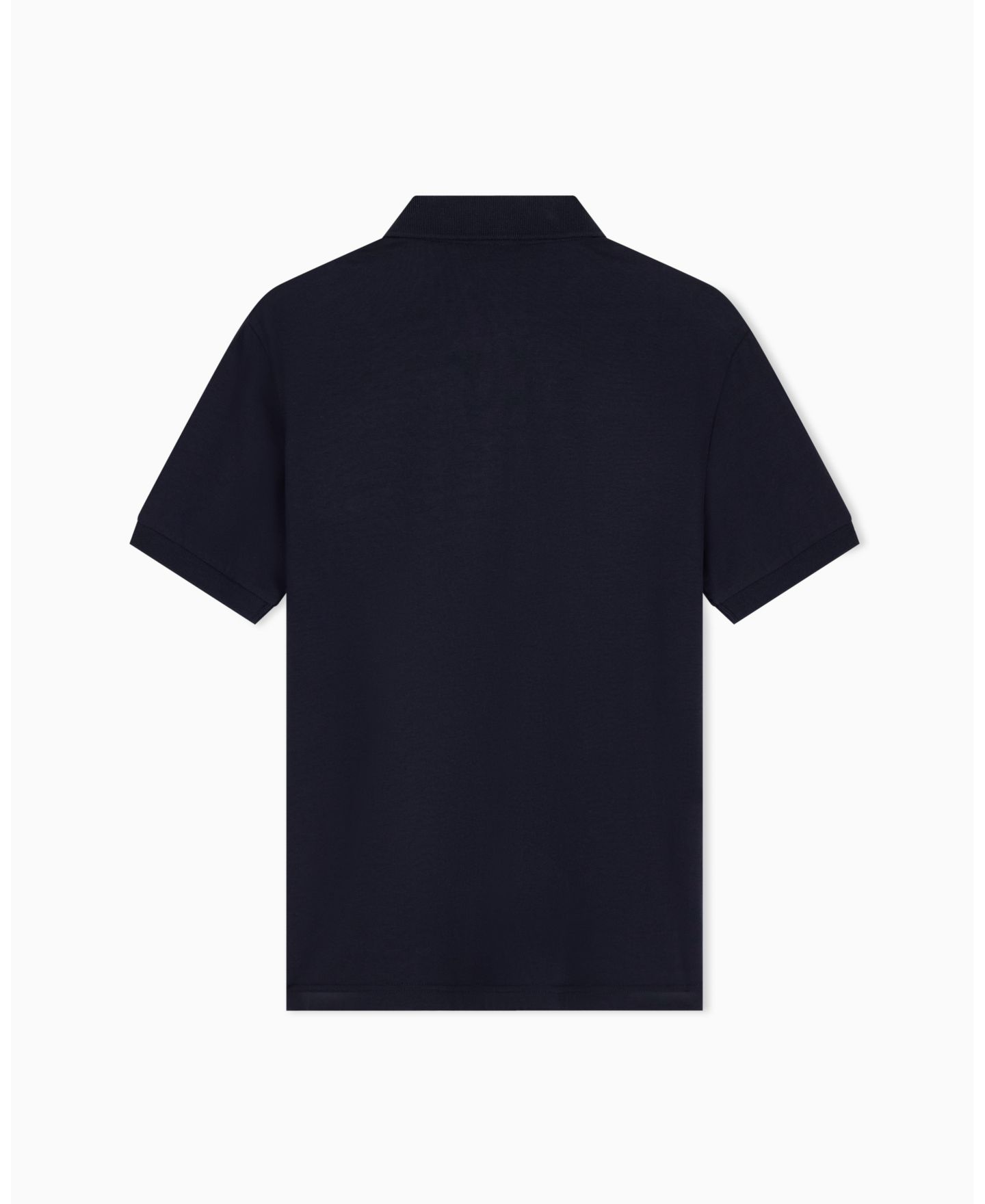 Мужское поло A|X Armani Exchange Short Sleeves Zip Cotton Polo Shirt, цвет: Глубокий тёмно-синий — фото 3