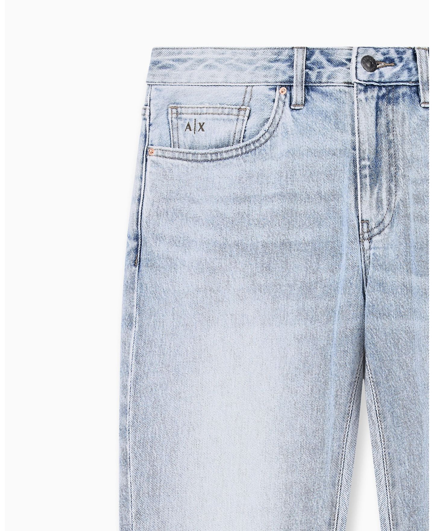 Мужские джинсы A|X Armani Exchange J14 Slim Stretch Denim Jeans, цвет: Светлый синий джинсовый — фото 4