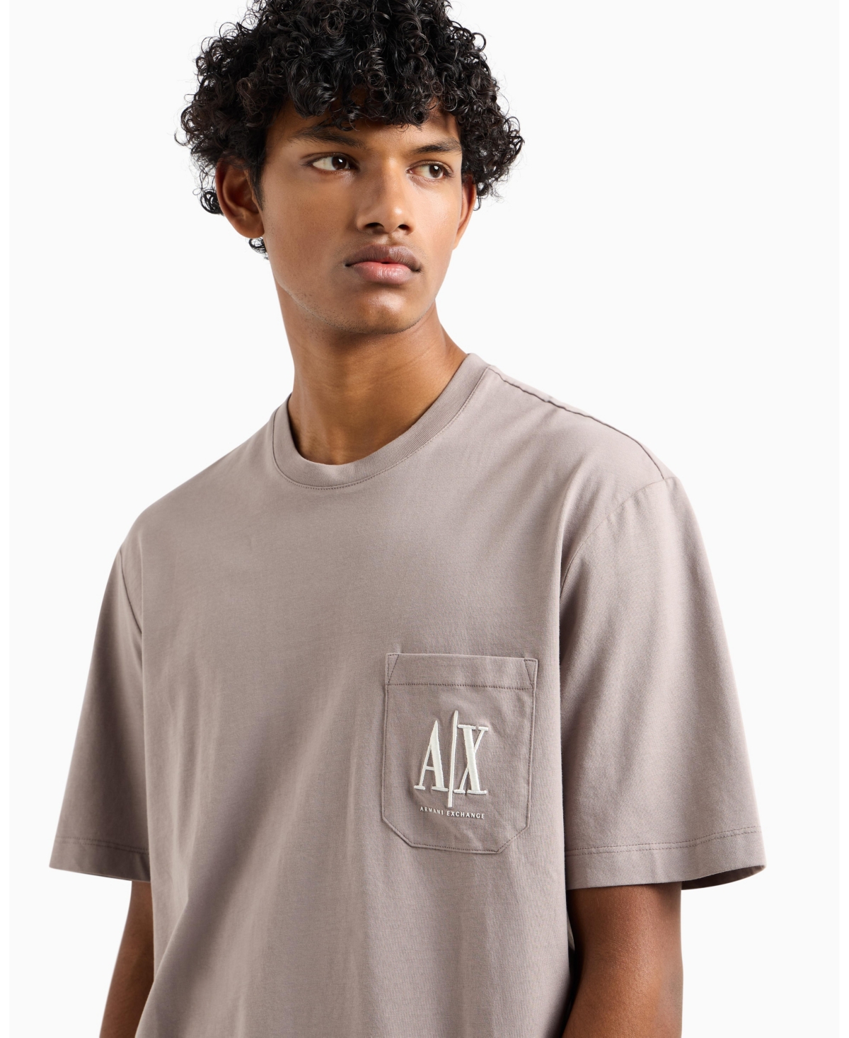 A|X Armani Exchange Men's Regular Plus Fit With Pocket Detail T-Shirt