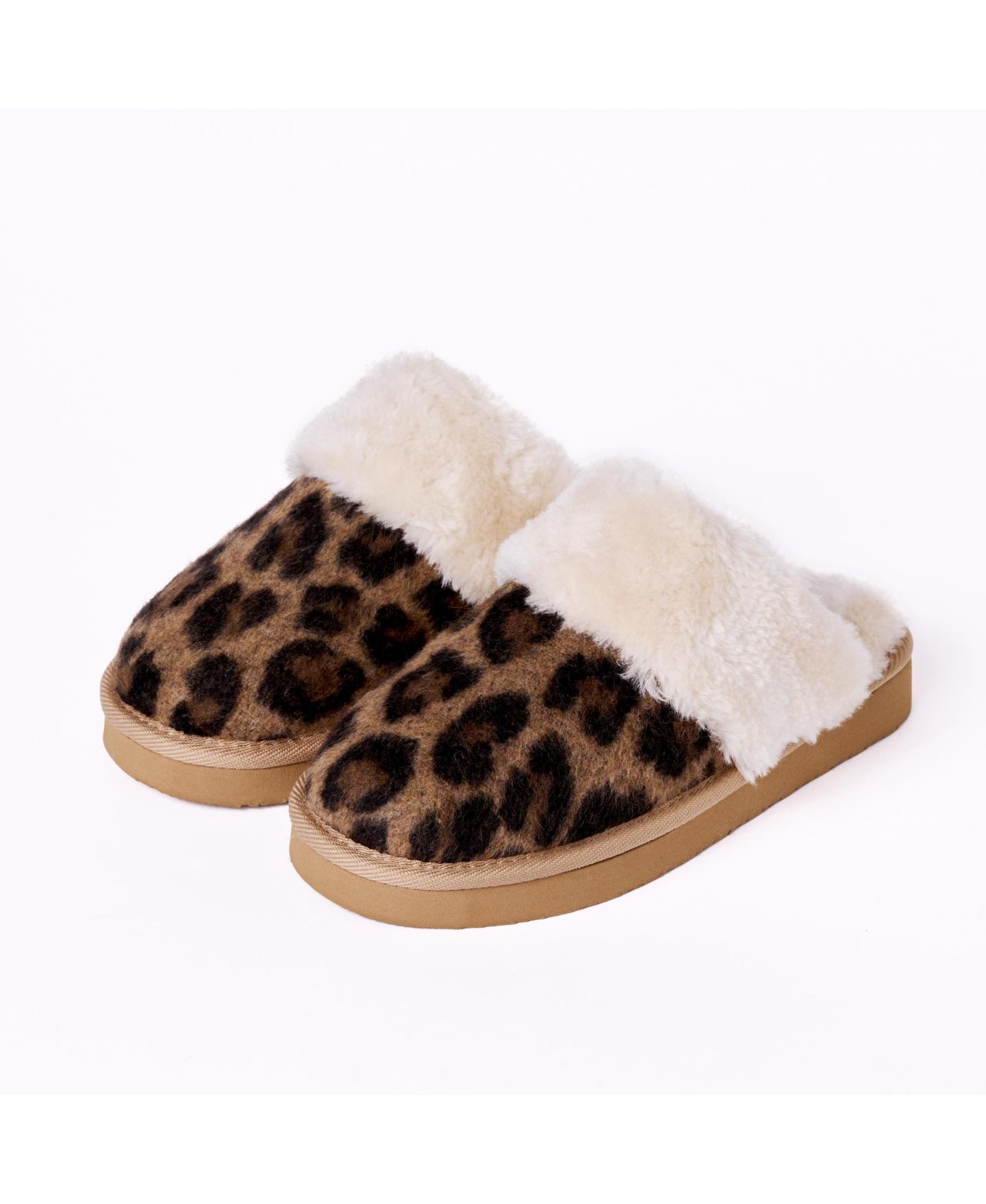 Женские тапочки Minnetonka Chesney Patterned Faux Fur Slippers, цвет: Коричневый леопардовый — фото 4