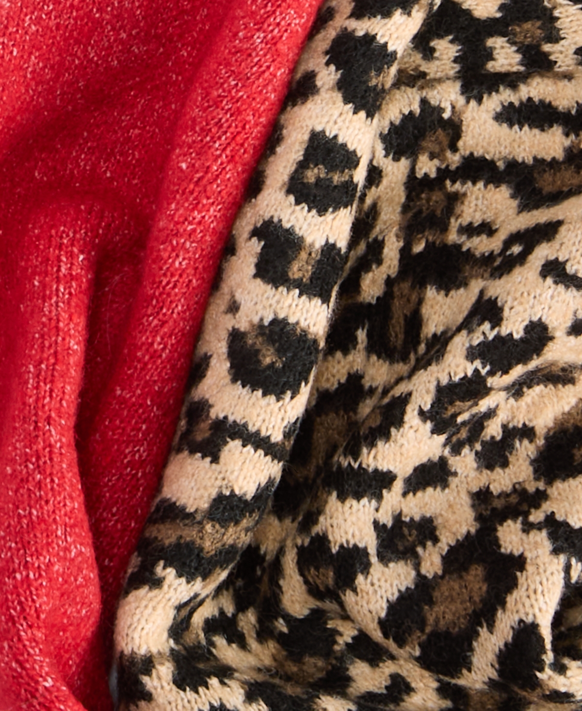 I.n.c. International Concepts Women's Leopard-Print and Solid Two-Pack Triangle Scarf Gift Set, Macy's Exclusive