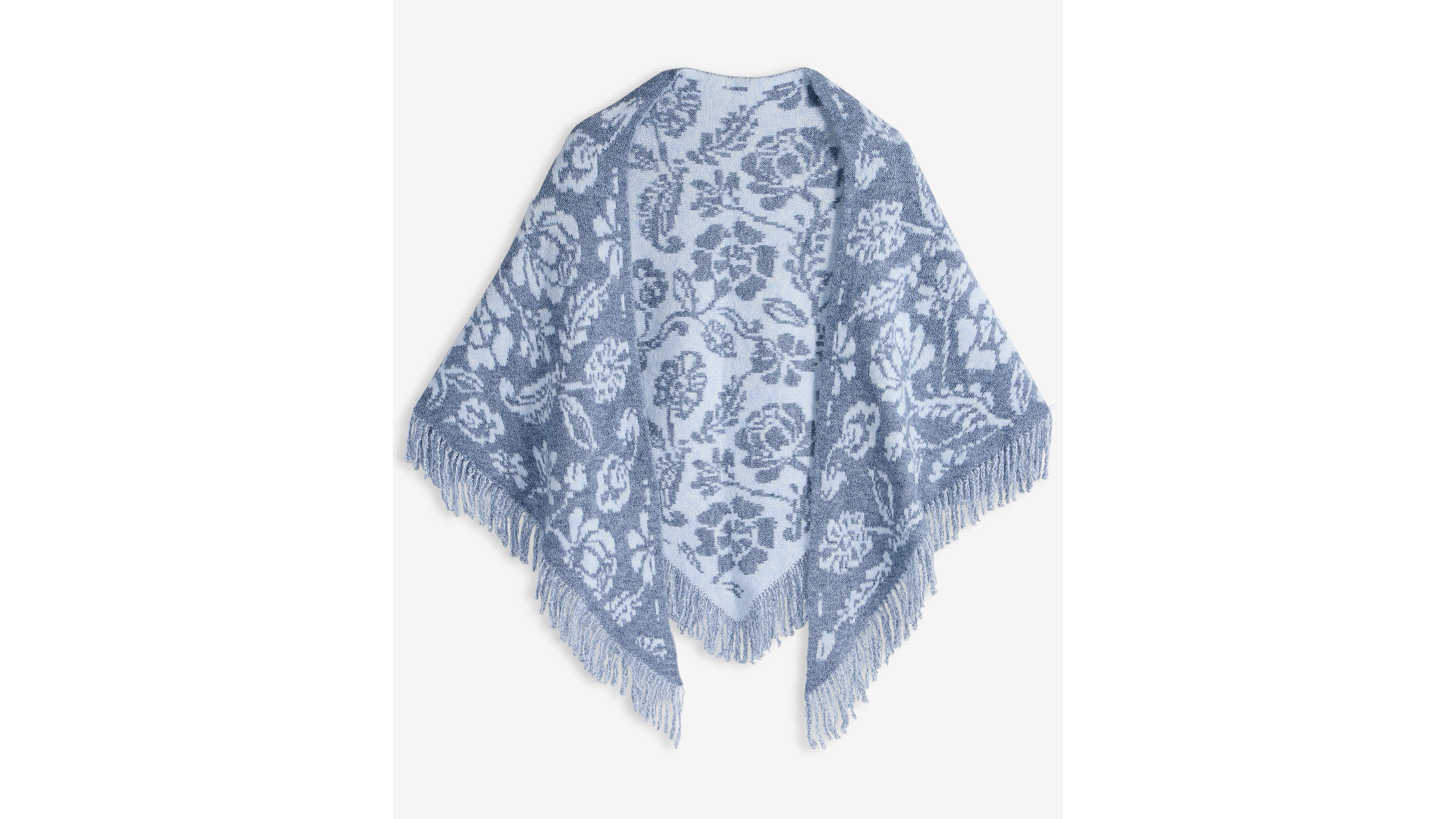 I.n.c. International Concepts Women's Two-Tone Folk Floral Jacquard Triangle Knit Scarf, Macy's Exclusive