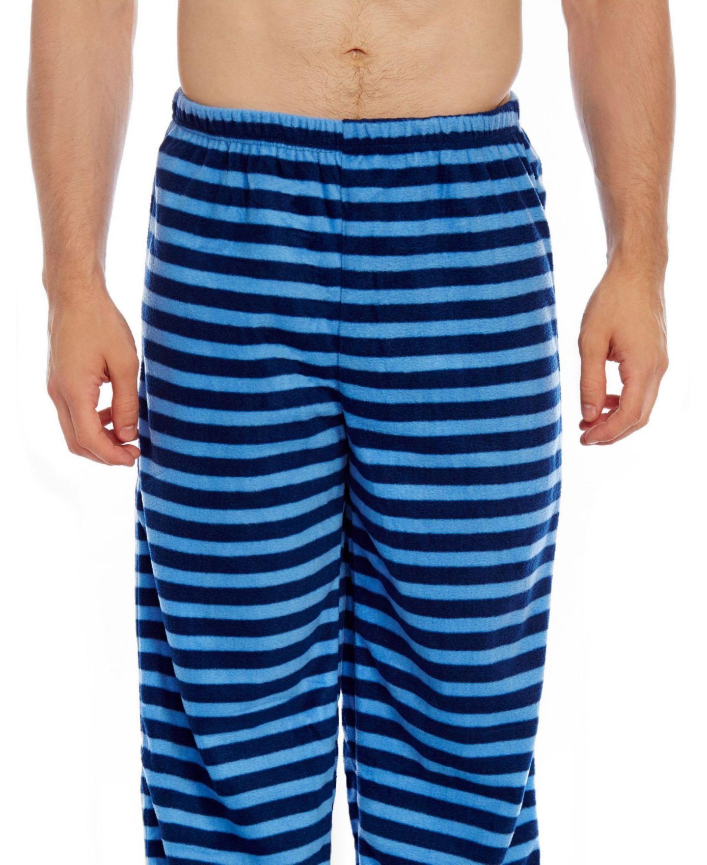 Мужские брюки Leveret Striped Micro Fleece, цвет: Синий — фото 2
