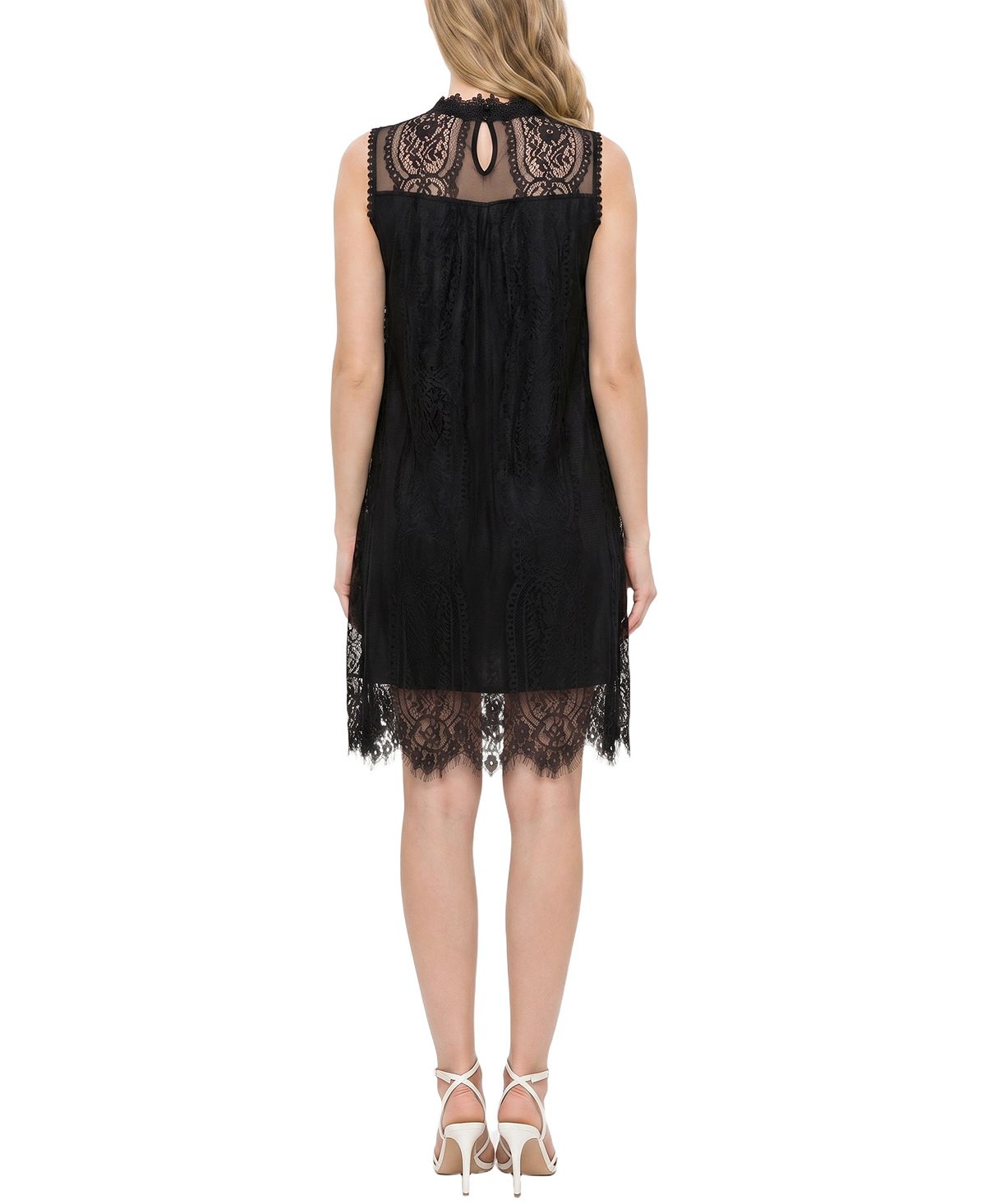 NY Collection Women's Sleeveless Lace Dress view 4 — MAYCSS fashion products