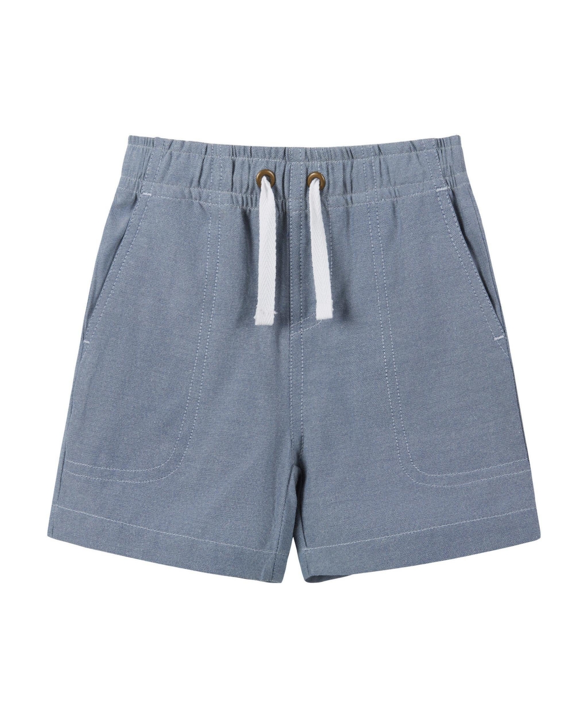 Andy & Evan Baby Boys Blue Stripe Pique Polo Set