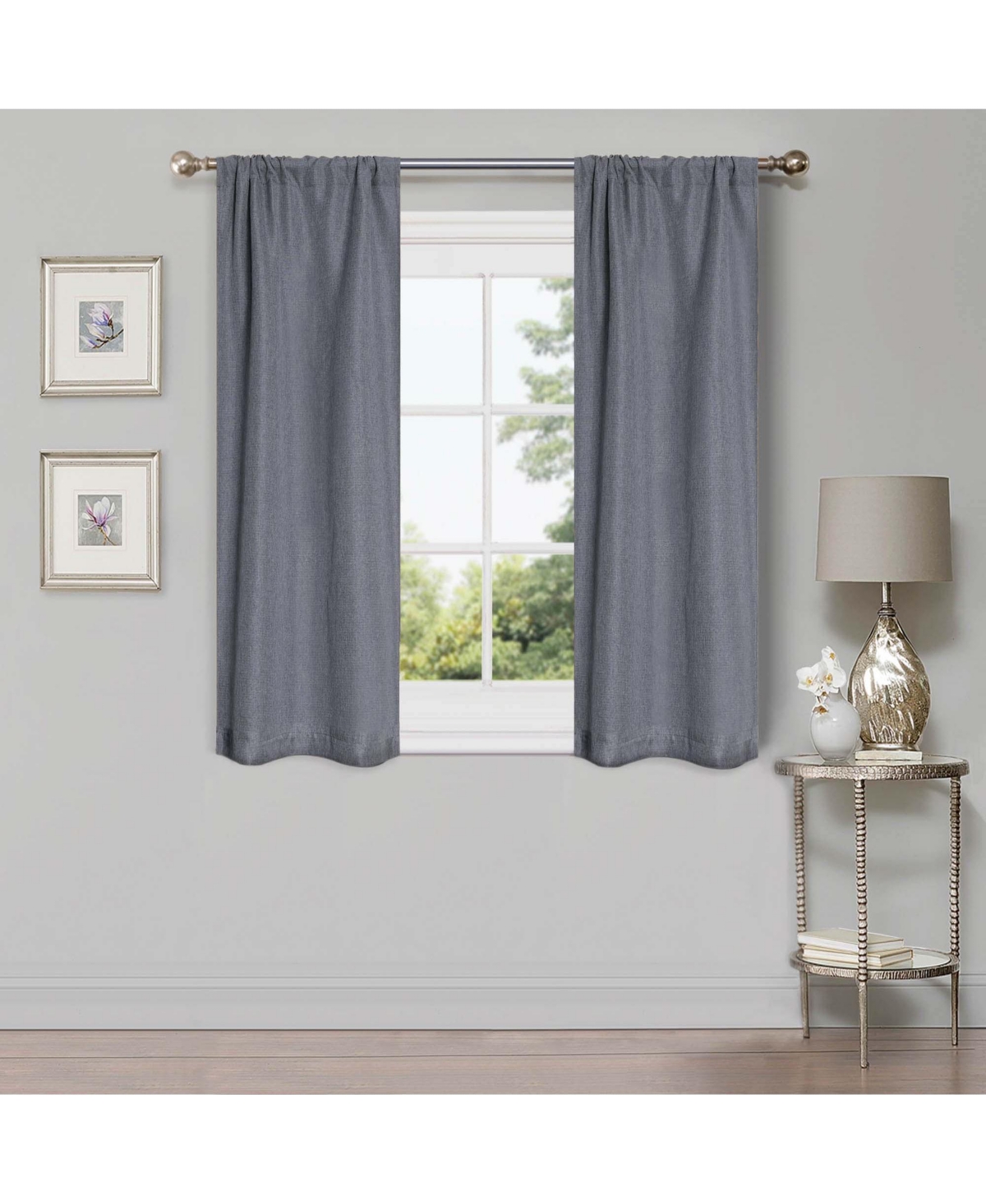 Superior Linen Semi Blackout Rod Pocket Washable Room Darkening Curtains