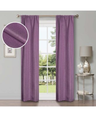 Linen Semi Blackout Rod Pocket Washable Room Darkening Curtains, Set of 2 Panels