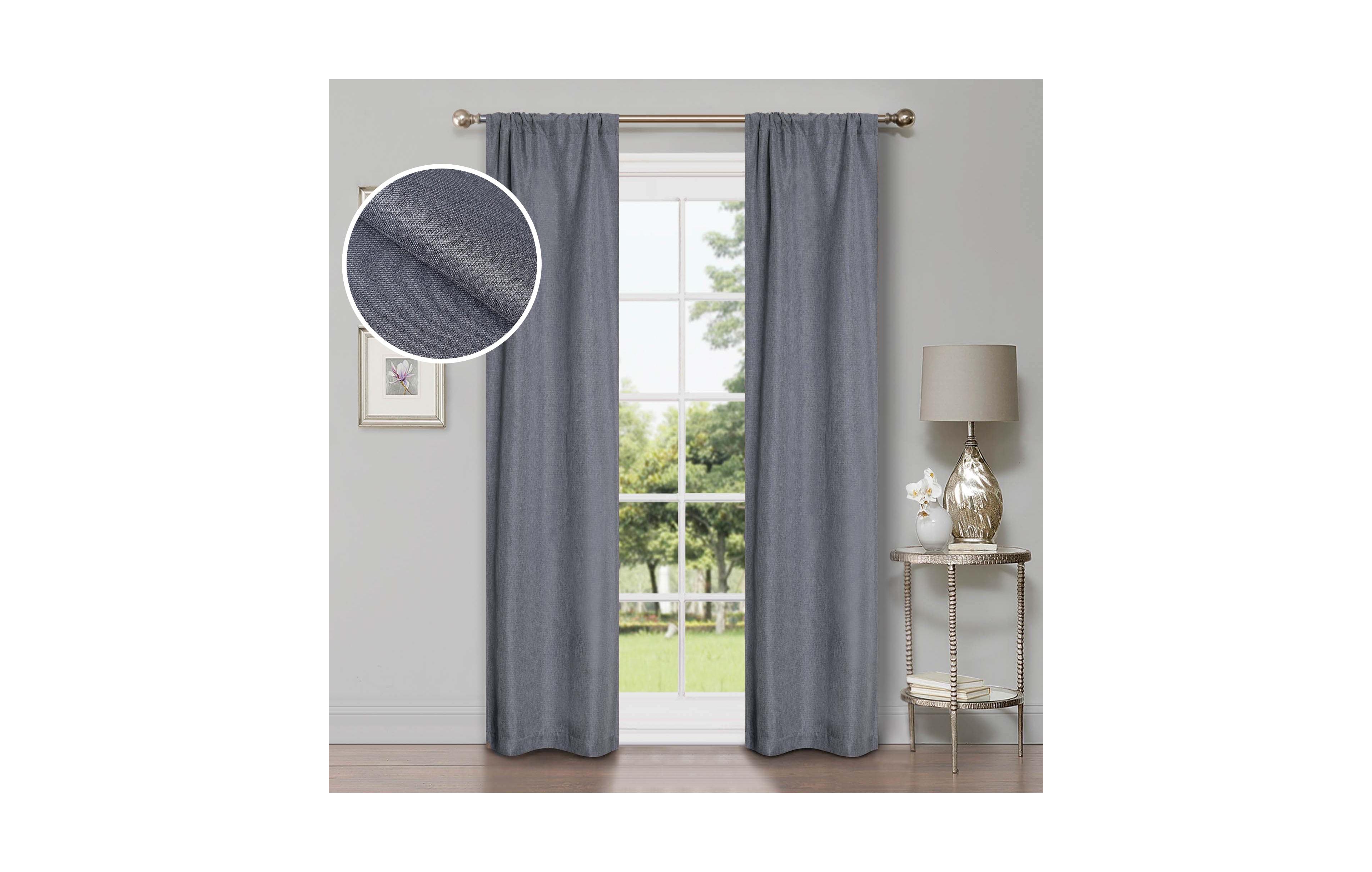 Superior Linen Semi Blackout Rod Pocket Washable Room Darkening Curtains