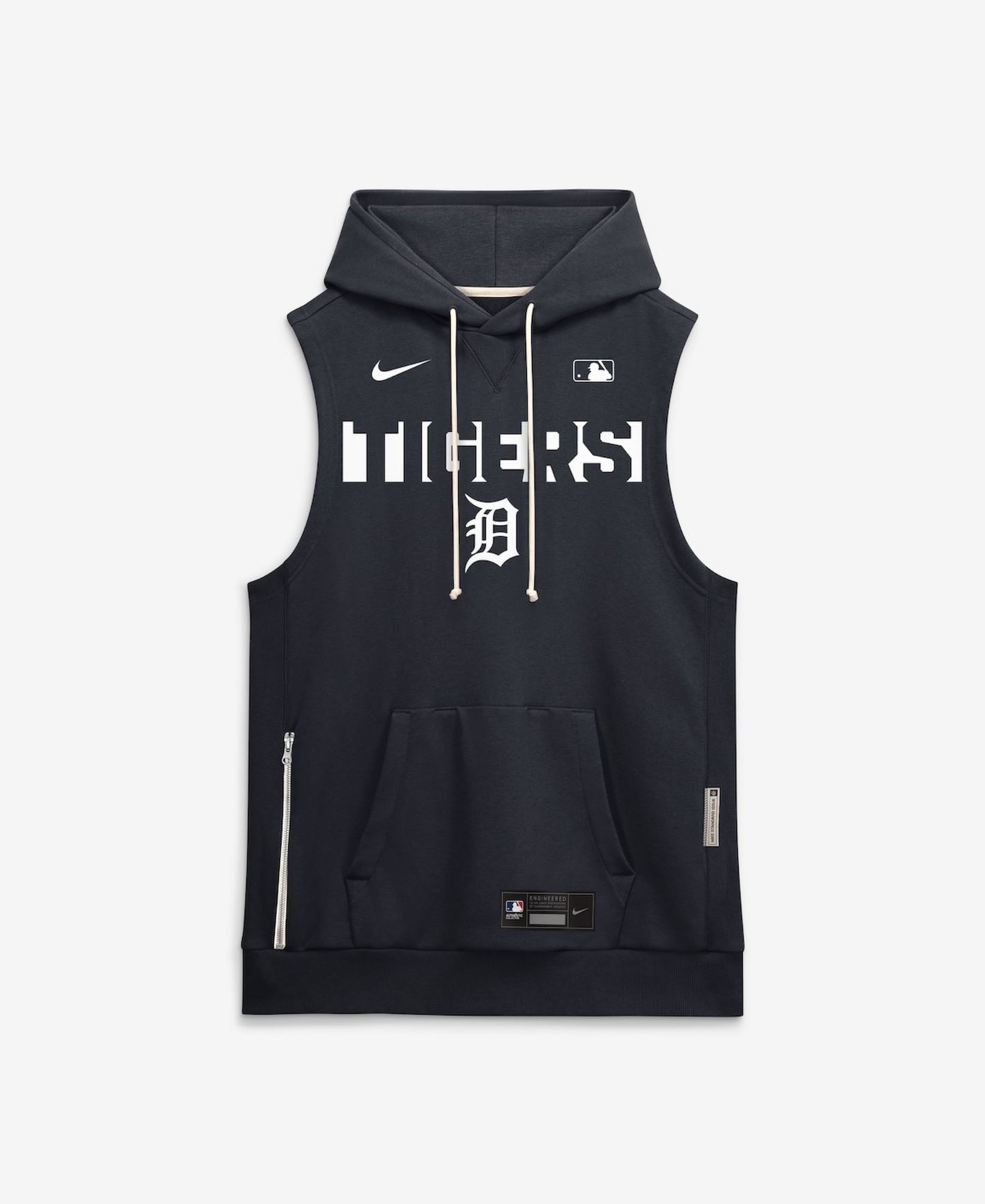 Мужская худи без рукавов Nike Detroit Tigers Authentic Collection Standard Issue, Navy — фото 4