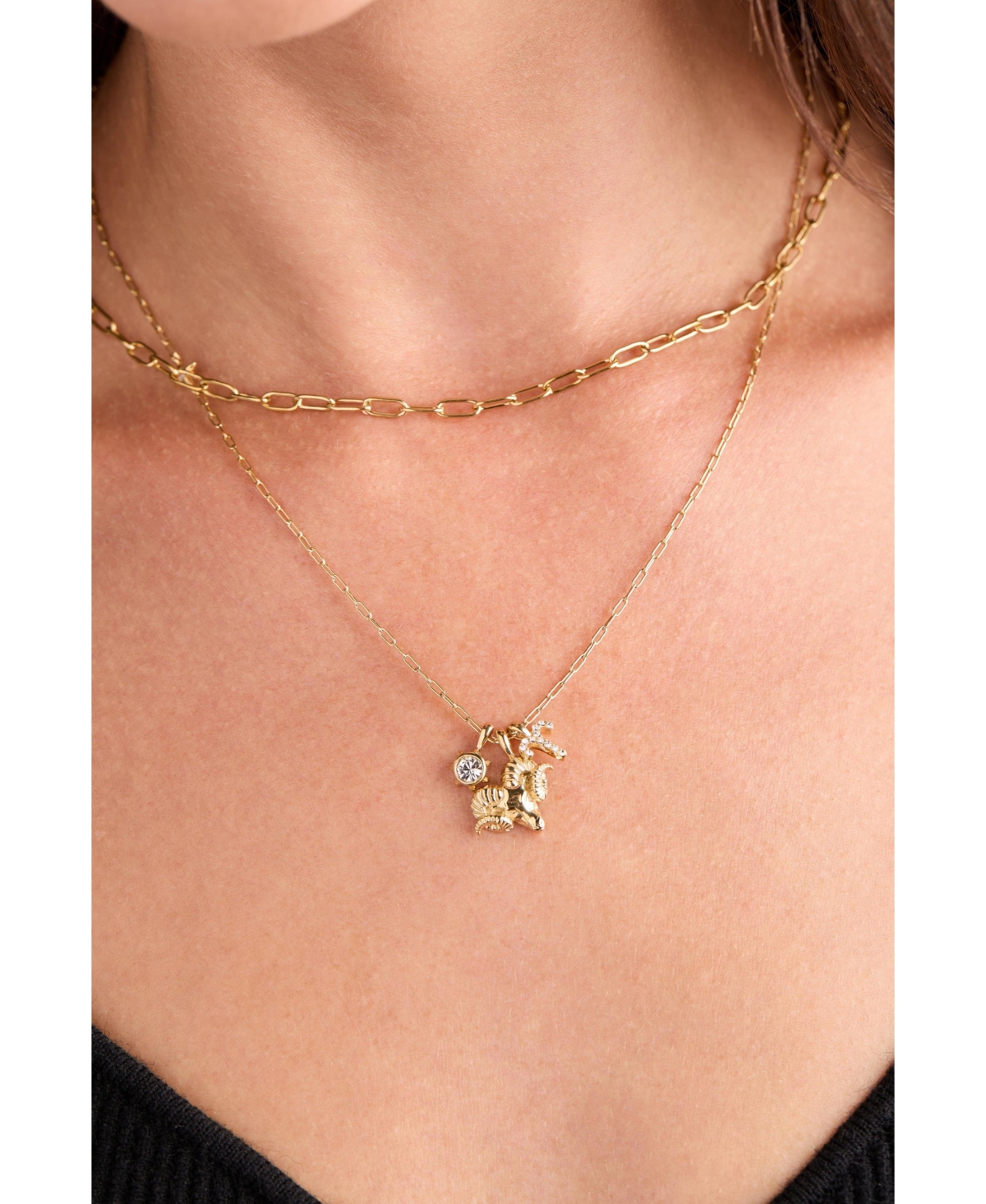 Alex and Ani Aries Zodiac Charm Cluster Necklace