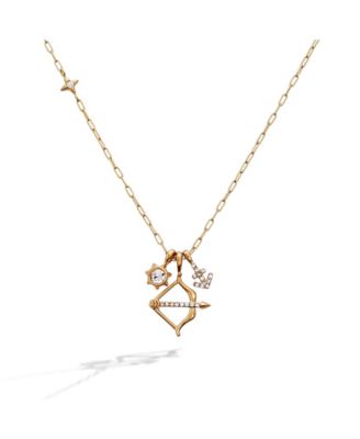 Sagittarius Zodiac Charm Cluster Necklace
