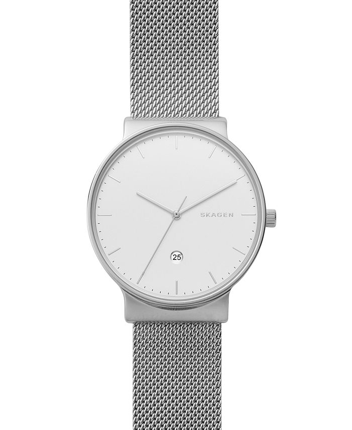 Skagen Men s Ancher Stainless Steel Mesh Bracelet Watch 40mm