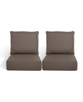 24"x 22" Outdoor Deep Seat Cushion Set, 6-inch Thicken Waterproof Patio Furniture Cushions with Removable Cover, 2 Sets