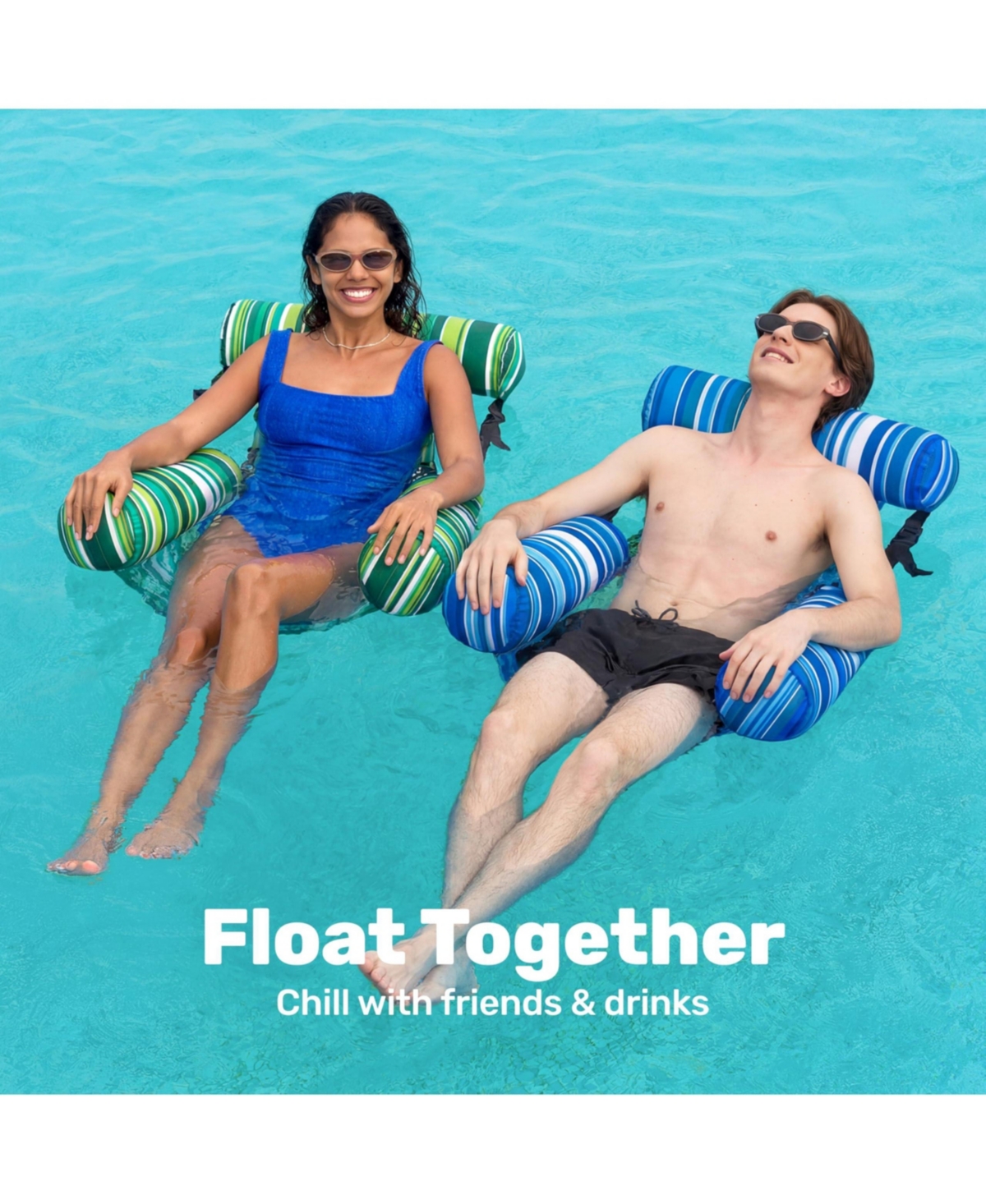 Aofar 2 Pack Inflatable Pool Float Lounge Chair