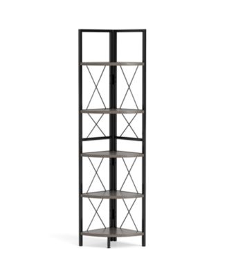 63 Inch Freestanding 5-Tier Corner Rack Shelf