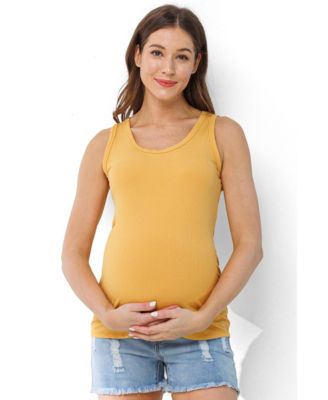 Maternity Ribbed Scoop Neck Tank Top
