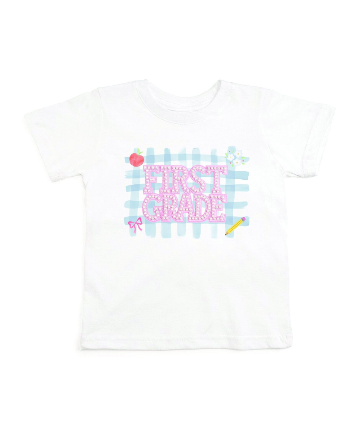 Sweet Wink Little Girls First Grade Pearl Patch Short Sleeve T-Shirt