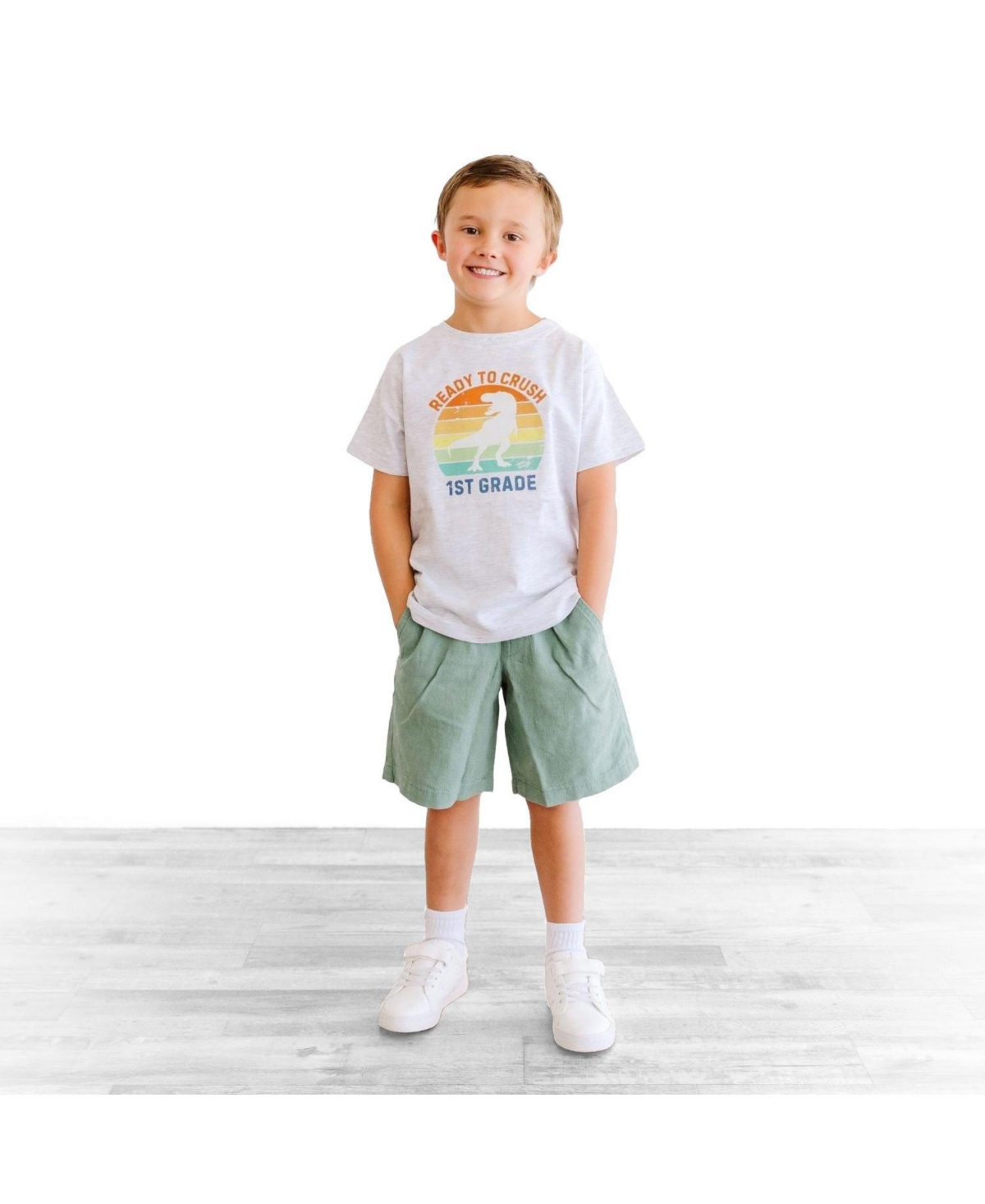 Sweet Wink Little Boys Ready to Crush First Grade Short Sleeve T-Shirt