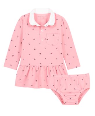 Baby Girls' Long-Sleeve Dress and Bloomers, 2-Piece Set