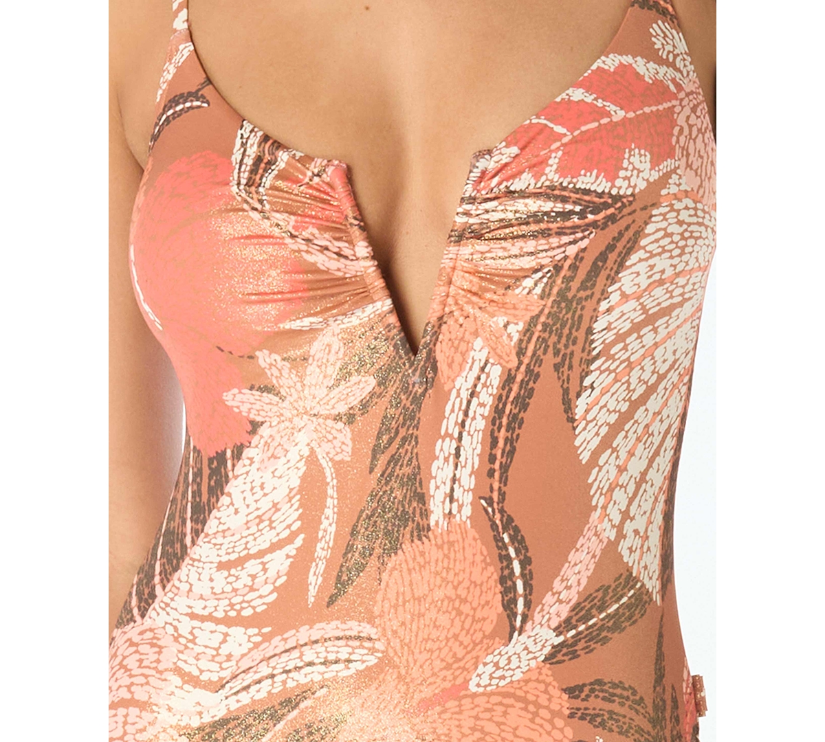 Vince Camuto Women's V-Neck One-Piece Swimsuit