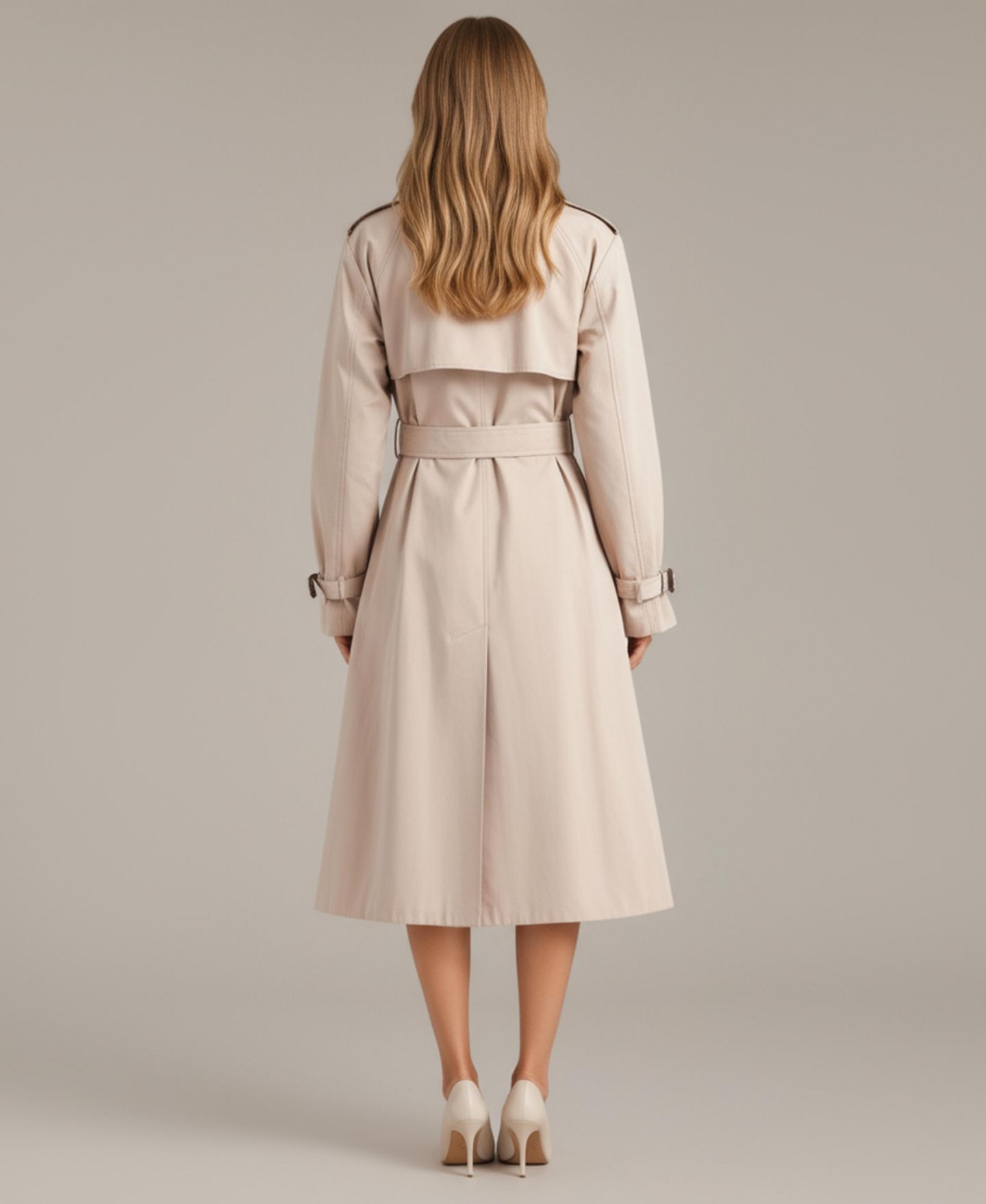 Женское пальто Modenaire Octavia Double-Breasted Belted Trench, цвет: Бежевый — фото 2