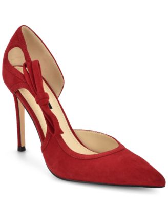 Women's Famila Bow D'Orsay Suede Dress Pumps