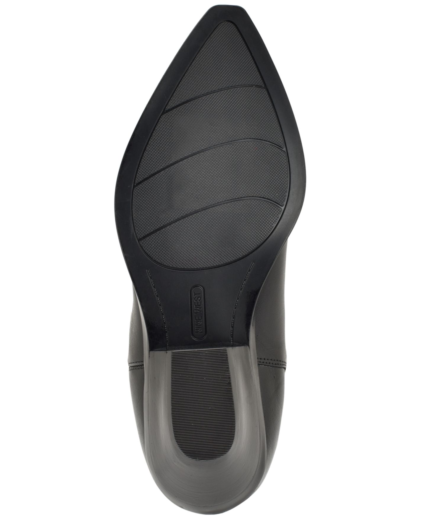 Женские ботинки Nine West Asken Western Block Heel Dress Boots, цвет: Чёрный кожаный — фото 5