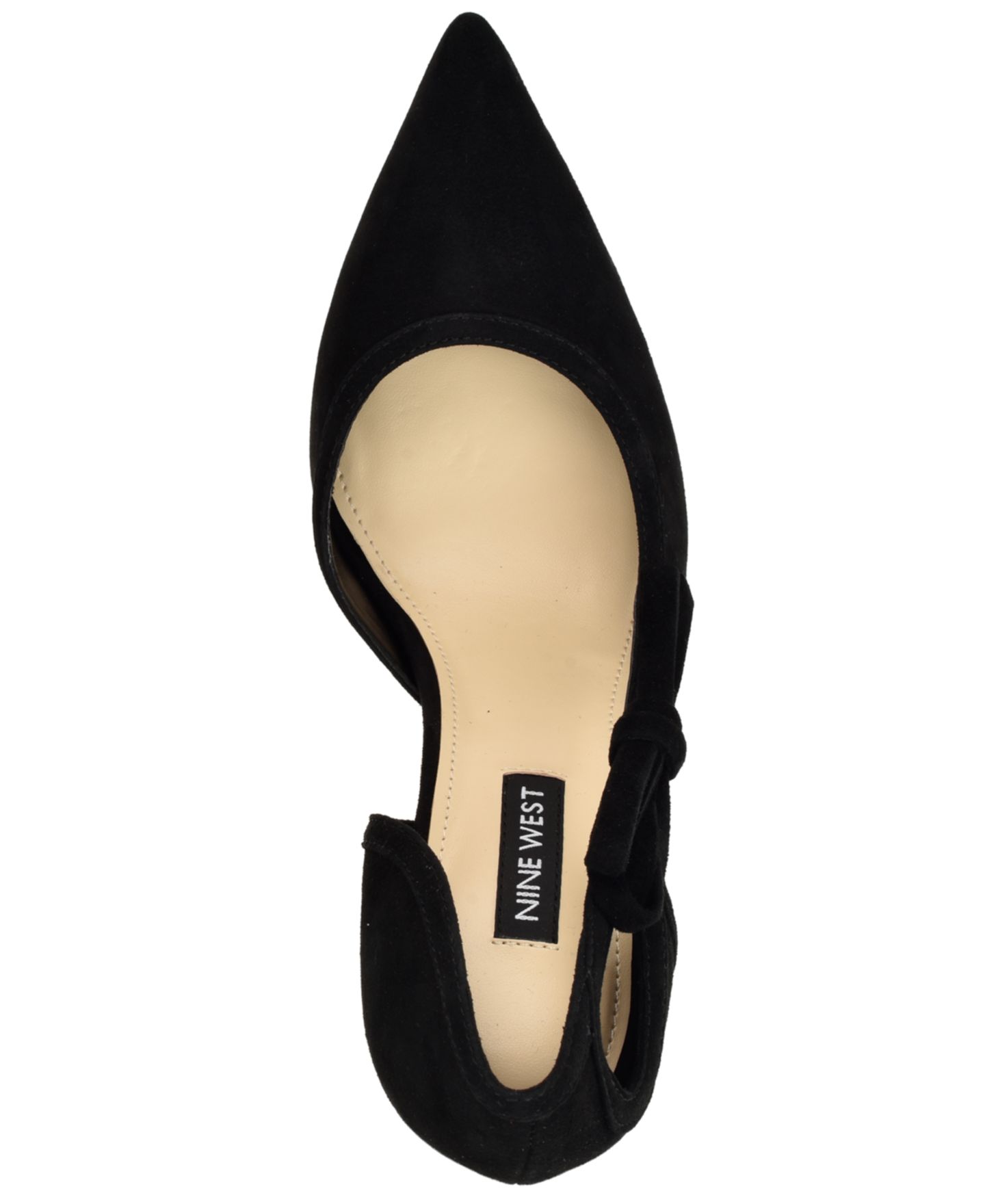 Женские туфли Nine West Famila Bow D'Orsay Suede Dress Pumps, цвет: Чёрный замшевый — фото 4