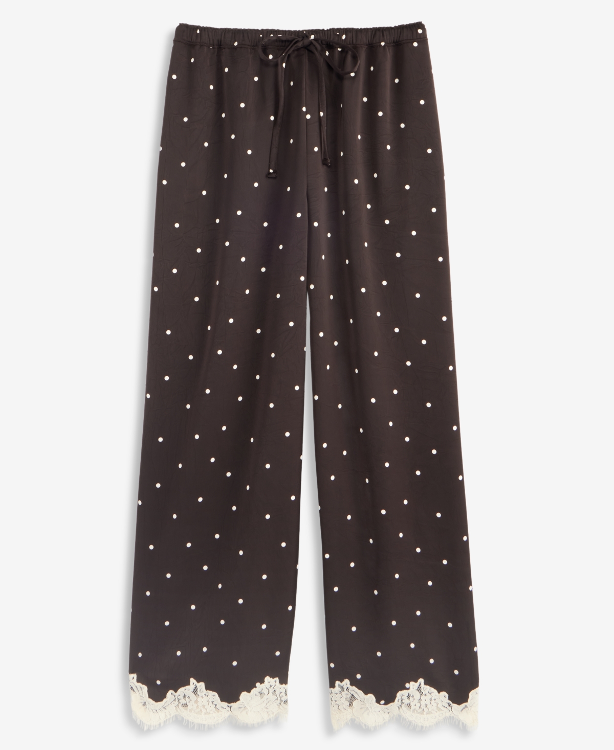 On 34th Women's Pull-On Dot Lace-Trim Wide-Leg Pants, Macy's Exclusive