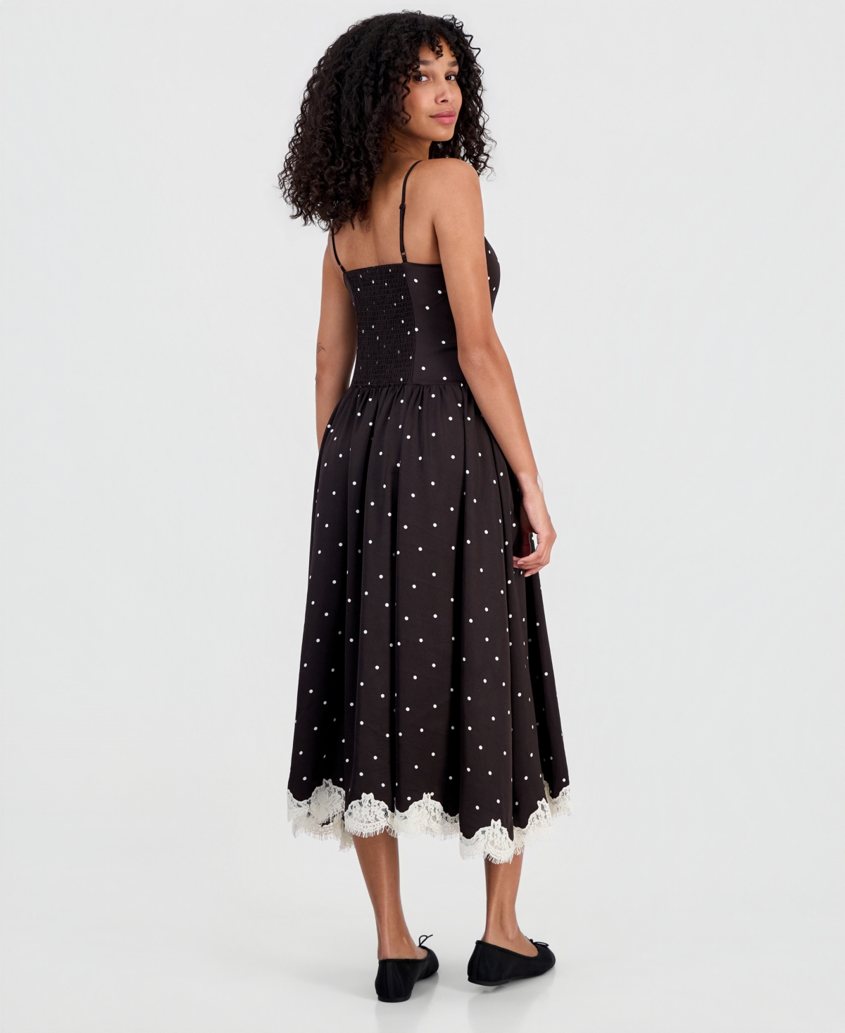 On 34th Women's Playful Dots Lace-Trim Dress, Macy's Exclusive