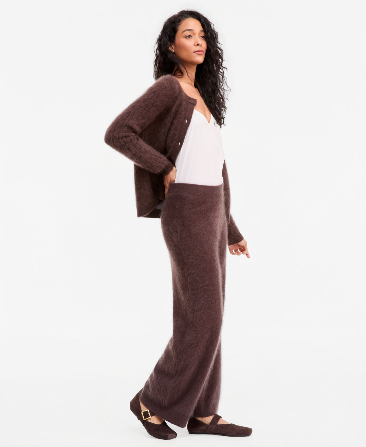 Женские брюки Charter Club 100% Cashmere Cozy Brushed Wide-Leg Pull-On, цвет: Кофейный — фото 2