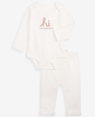 Baby 0M-24M Hi Bodysuit & Pants, 2-Piece Set