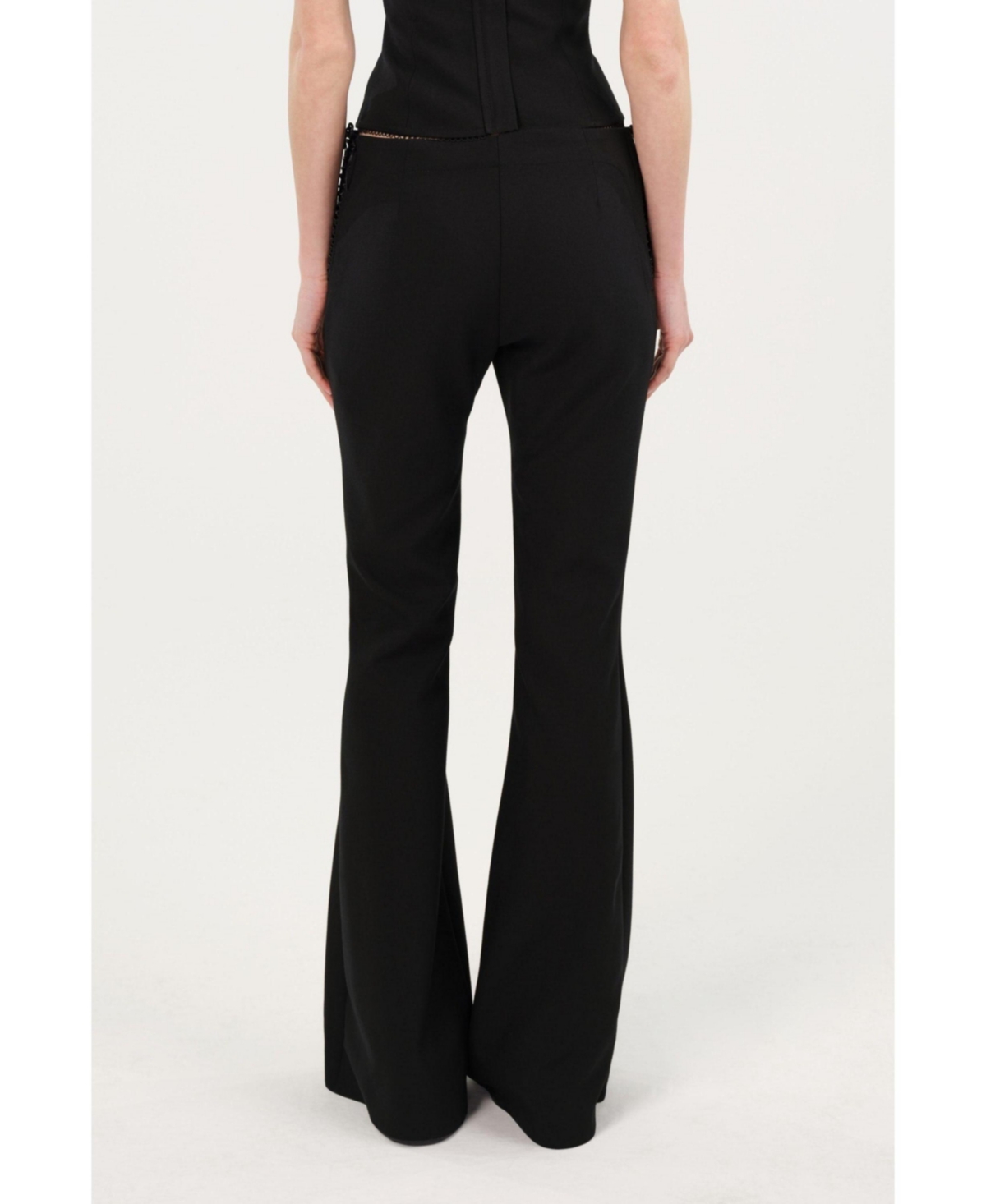 Nocturne Women's Side-Tie Low-Rise Slim Fit Trousers
