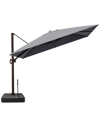 Outdoor Patio 9X11Feet Aluminum Cantilever Umbrella with Rod Wheel Base