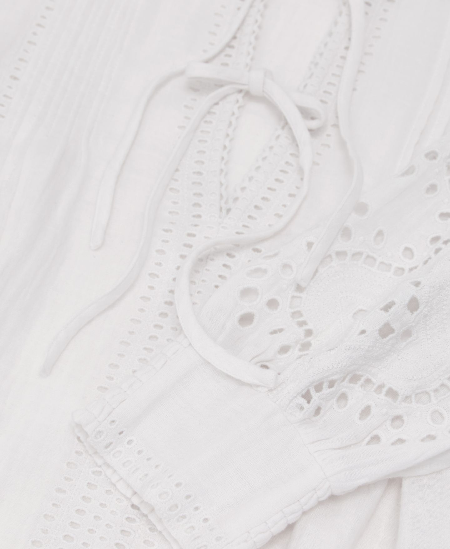 Женское платье REISS Cotton Cheesecloth Broderie Mini, цвет: Слоновая кость — фото 5